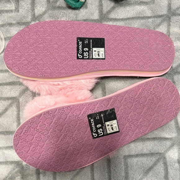 Cozy Pink Fuzzy Slippers - Picture 2 of 6